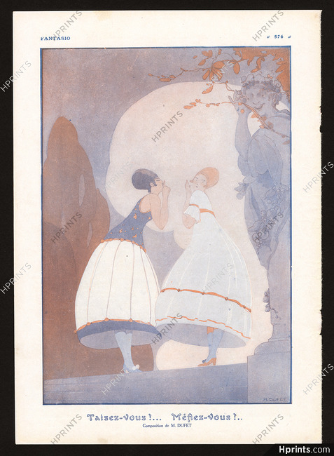 Taisez-Vous !... Méfiez-Vous !..., 1915 - M. Dufet, Don't Talk, Statues Are Listening, World War I