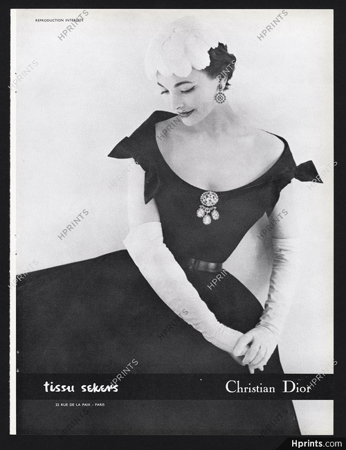 Christian Dior 1957 Sekers, De Vassal Evening Gown