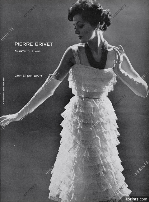 Christian Dior 1957 Brivet, Sabine Weiss Evening Gown