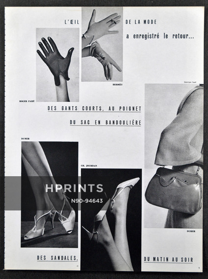 Fashion Goods 1962 Charles Jourdan, Durer, Hermès, Roger Faré