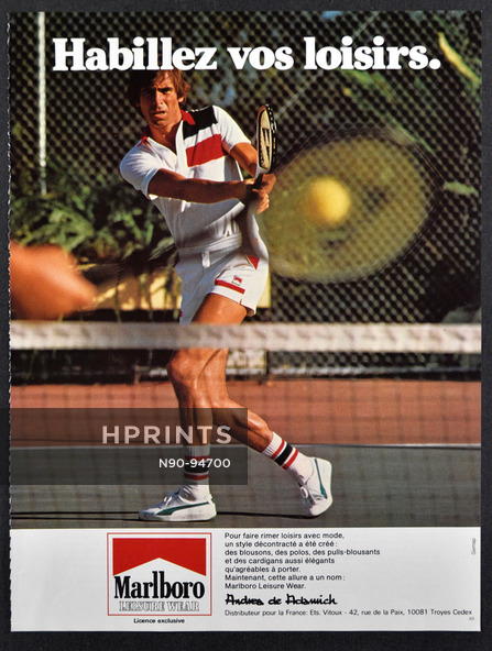 Marlboro Leisure Wear 1979 Tennis Sportswear