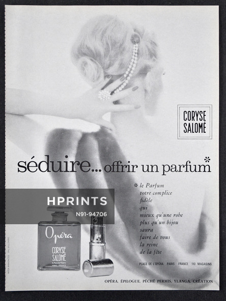 Coryse Salomé (Perfumes) 1962 Opéra, Photo Willshire