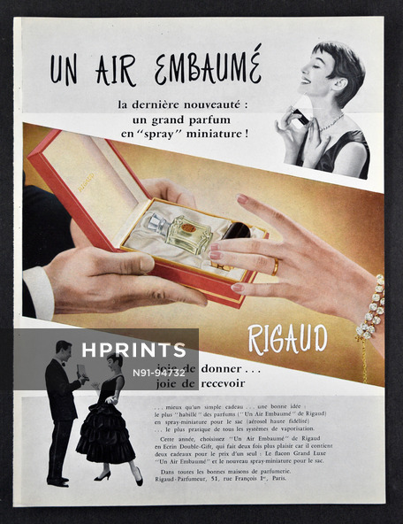 Rigaud (Perfumes) 1955 Un Air Embaumé, En "Spray" Miniature