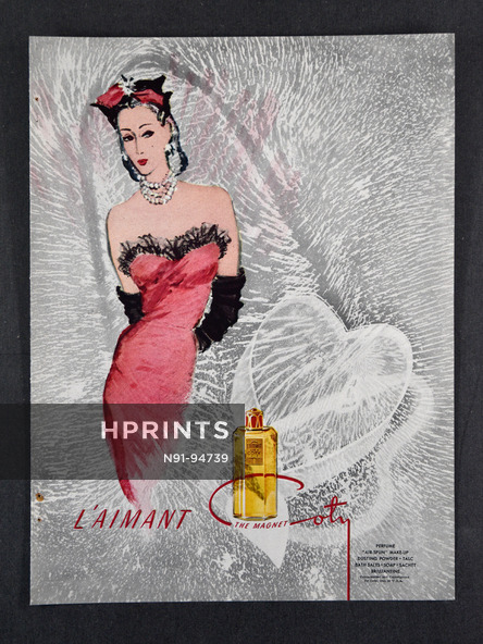 Coty (Perfumes) 1944 L'Aimant "The Magnet", Eric