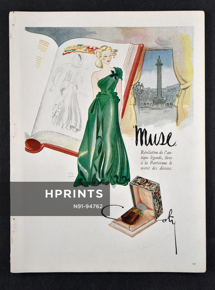 Coty (Perfumes) 1946 Muse, Guy Sabran