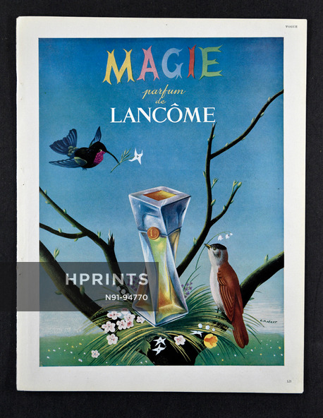 Lancôme 1952 Magie, Birds, E-M. Pérot