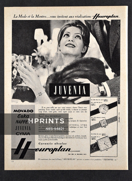 Juvenia (Watches) 1959 Heuroplan, Photo Rouchon