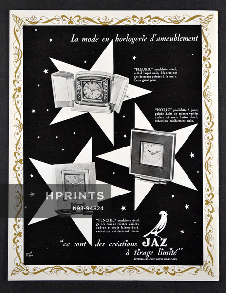 JAZ 1947 Horlogerie d'ameublement, René Ravo