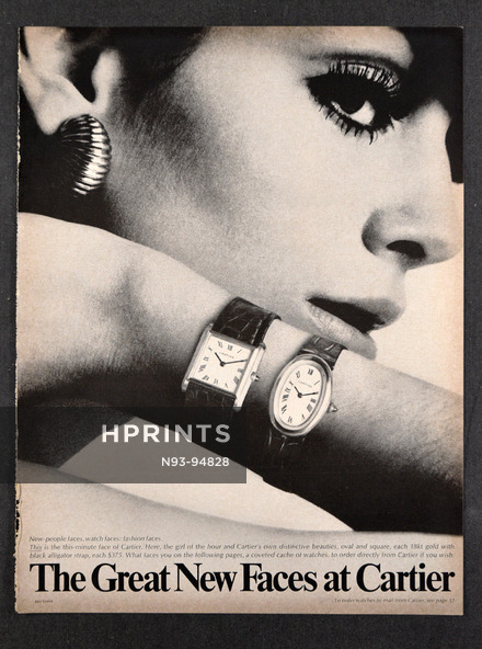 Cartier (Watches) 1967 Great New Faces at Cartier, Photo Jack Cowley