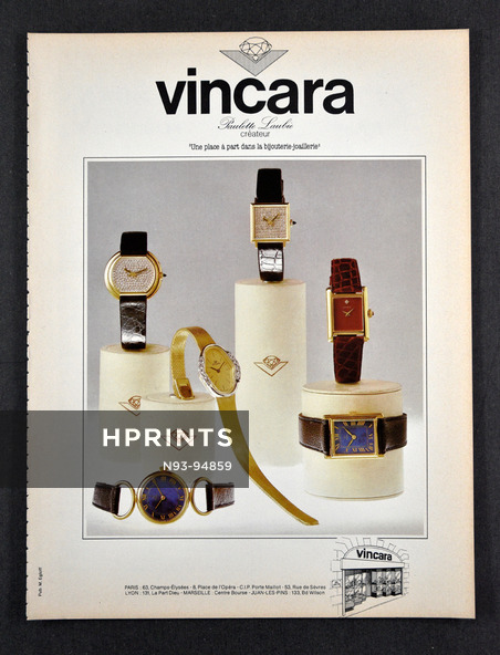 Vincara (Watches) 1979 Paulette Laubie