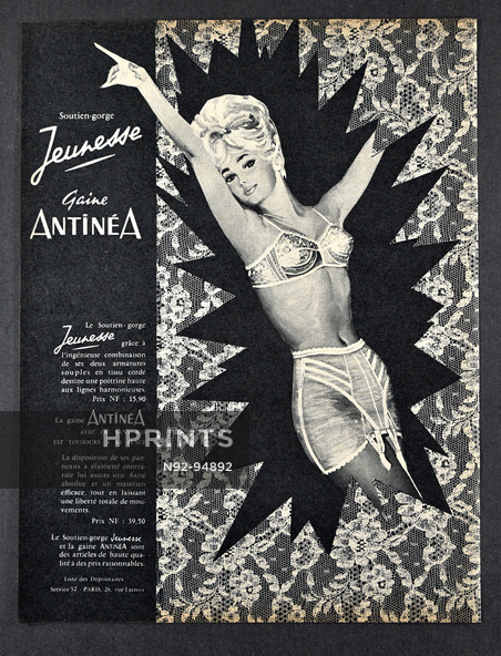Antinéa (Girdle) 1962 Bra "Jeunesse" Pin-up