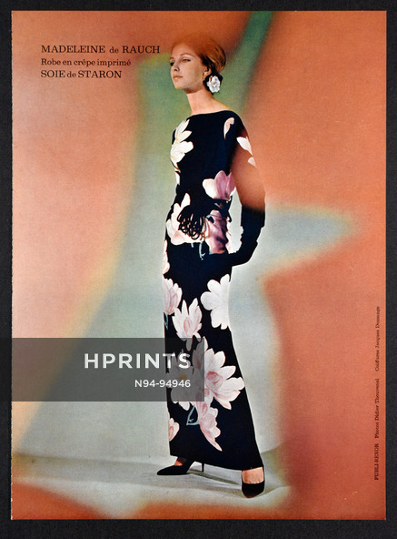 Madeleine de Rauch 1964 Silk dress, Staron