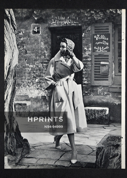 Christian Dior 1957 Manteau en daim, Leather Coat, Cabaret Au Lapin Agile