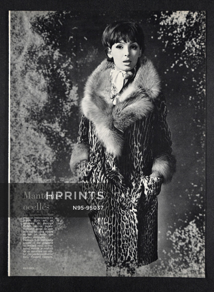 Hermès (Fur Clothing) 1964 Manteaux Ocellés, Foulard Hermès
