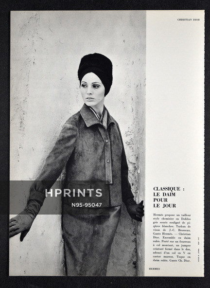 Hermès (Couture) 1963 Tailleur en daim