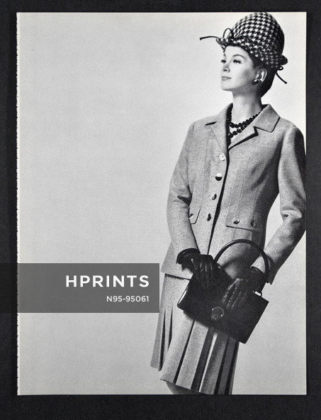 Bernard Sagardoy (Couture) 1963 Sac et gants Hermès