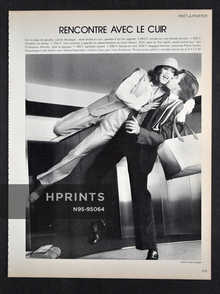 Hermès 1979 Bagages Hermès, Costumes Pierre Cardin