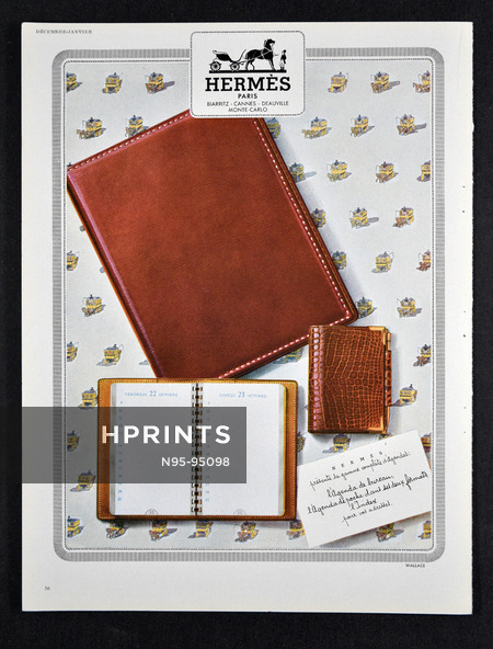 Hermès (Organizers) 1948 Agenda de Bureau, de Poche, l'index