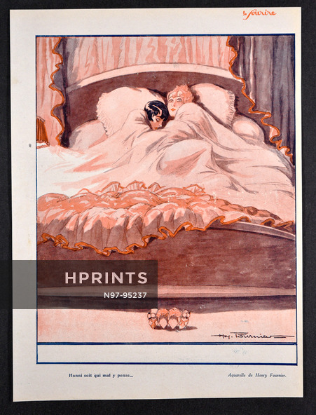 Honni soit qui mal y pense..., 1929 - Henry Fournier circa, Women sleeping together