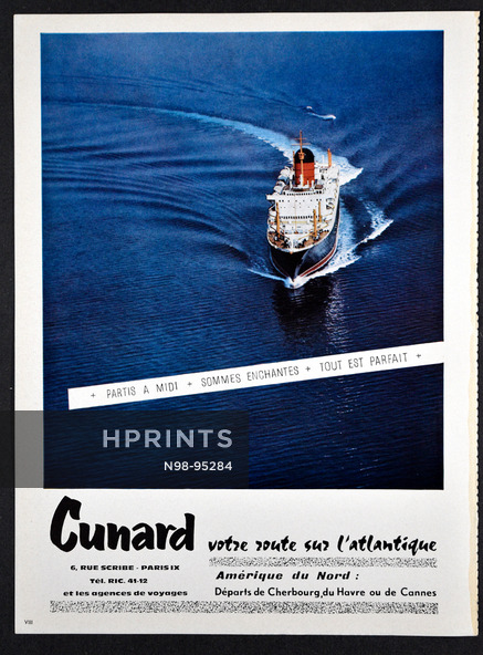 Cunard Line 1962 Transatlantic Liner