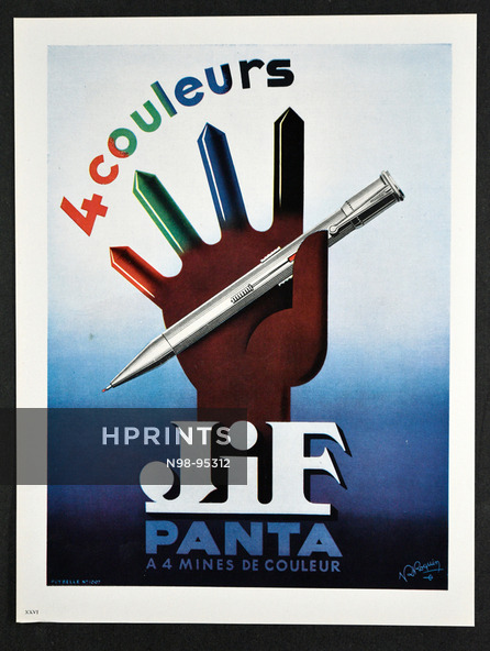 JIF Panta (Pens) 1945 Robert Roquin Poster Art
