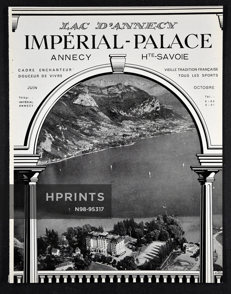 Hôtel Impérial-Palace Annecy 1951 Lac d'Annecy, Photo Andrieux