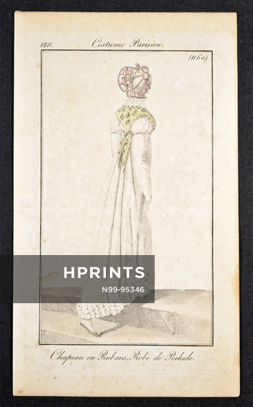 Le Journal des Dames et des Modes 1811 Costume Parisien N°1160