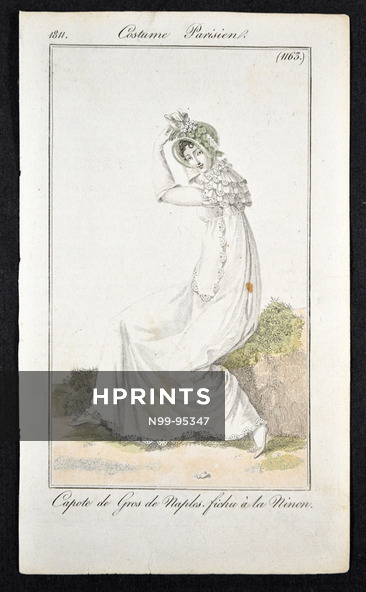 Le Journal des Dames et des Modes 1811 Costume Parisien N°1163