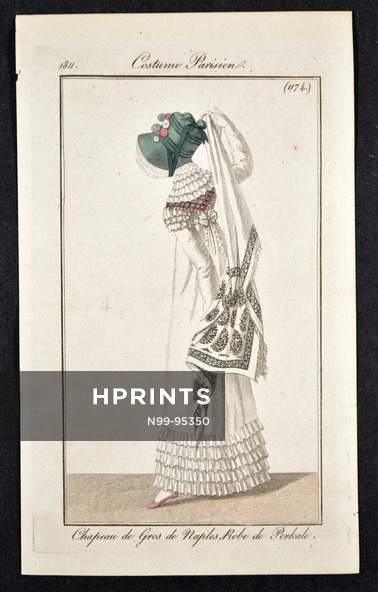 Le Journal des Dames et des Modes 1811 Costume Parisien N°1174