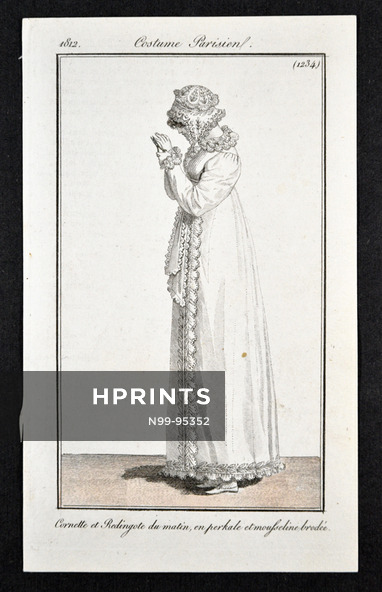 Le Journal des Dames et des Modes 1812 Costume Parisien N°1234