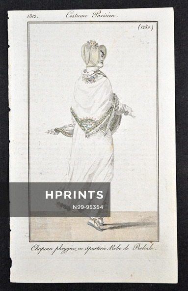 Le Journal des Dames et des Modes 1812 Costume Parisien N°1250