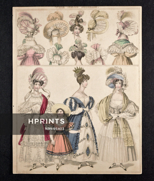 The Beau Monde 1830's hand colored fashion plate