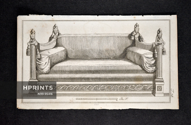 Journal des Luxus und der Moden 1791 n°34 Canapé Couch
