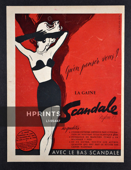 Scandale (Lingerie) 1953 René Gruau