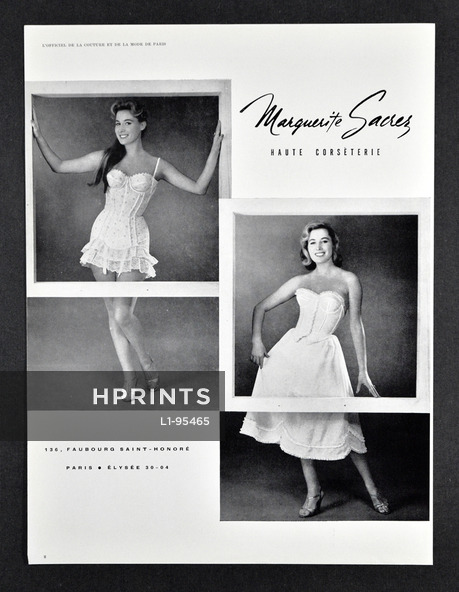 Marguerite Sacrez (Lingerie) 1958 Haute Corsèterie