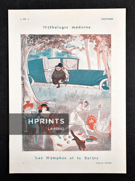 Les Nymphes et le Satyre, 1922 - Marcel Vertès Picnic