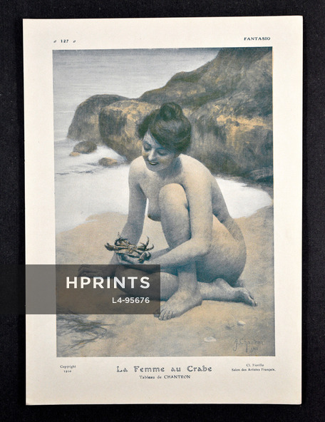 La Femme au Crabe, 1910 - Chantron Nudist, Beach