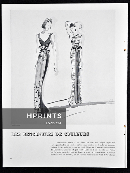 Schiaparelli 1937 Evening Gown Christian Bérard