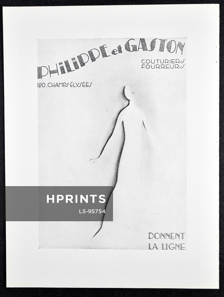 Philippe et Gaston 1925 Donnent la Ligne, Couturiers Fourreurs