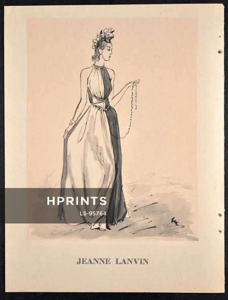 Jeanne Lanvin 1938 Evening Gown, Eric (Carl Erickson)