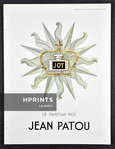 Jean Patou (Perfumes) 1959 "Joy" Le Parfum Roi