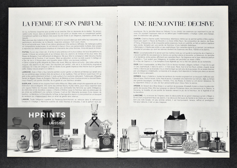 La Femme et son Parfum, 1967 - Jean Patou, Guy Laroche, Guerlain, Lanvin...