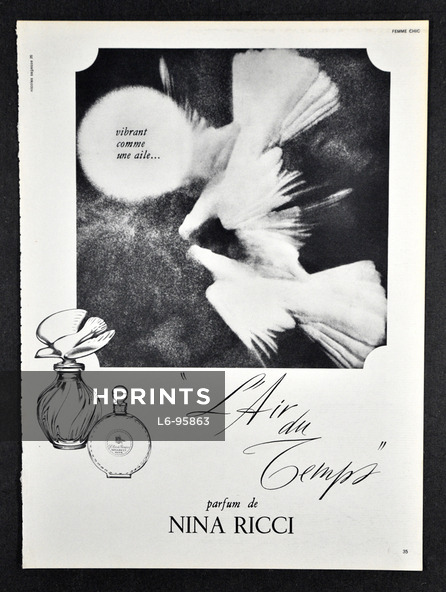 Nina Ricci (Perfumes) 1964 L'Air du Temps, Photo Nicolas Sagesse