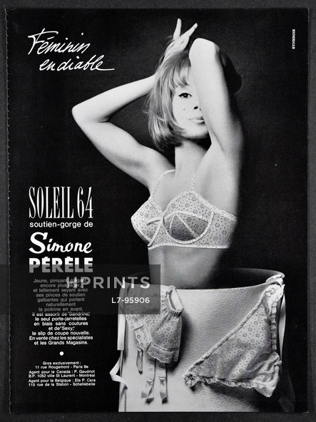 Simone Pérèle 1964 ''Soleil 64'' Brassiere, Suspender belt