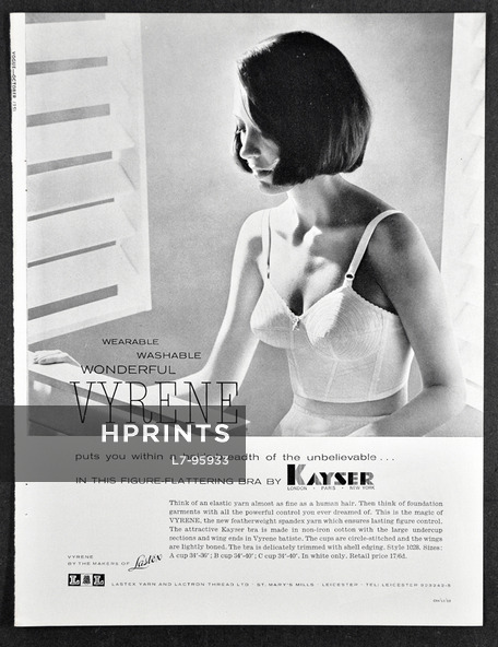 Kayser (Lingerie) 1961 Vyrene, Brassiere