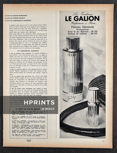 Le Galion 1961 Sortilège Flacons Bijouterie