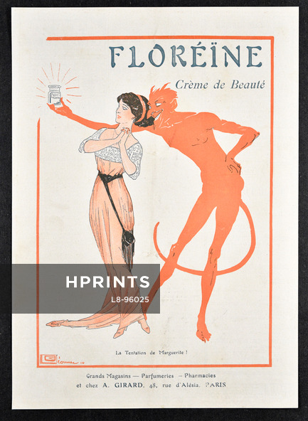 Floréïne (Cosmetics) 1910 Devil, Georges Leonnec