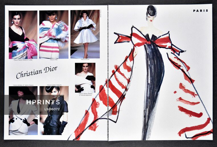 Christian Dior 1991 Fashion Illustration