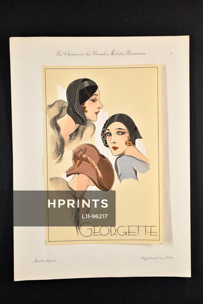 Georgette (Millinery) 1930 circa, Les Chapeaux des Grandes Modistes Parisiennes