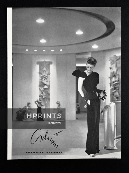 Adrian (Couture) 1945 American Designer